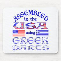 Assembled in USA Using Greek Parts Mouse Pad