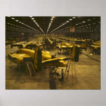 Assembling B-25 Bombers Posters