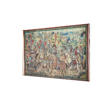 Assembling the Riders, from the tapestry of 'David Gallery Wrap Canvas