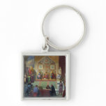 Assembly of Crusaders in Ptolemais in 1148, 1840 Keychain