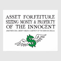 Asset Forfeiture Seizing Money & Property... posters