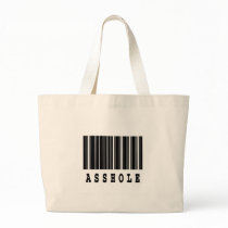 asshole barcode design  tote bags
