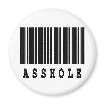 asshole barcode design refrigerator magnet