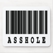 asshole barcode design  mouse pad