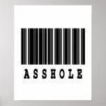 asshole barcode design  poster