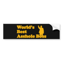 Asshole Boss bumper stickers by BoogieMonst Asshole Boss bumper stickers