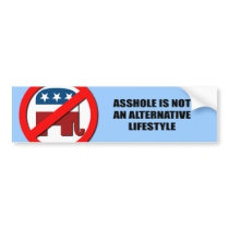 Asshole is not an alternative Lifestyle bumper stickers