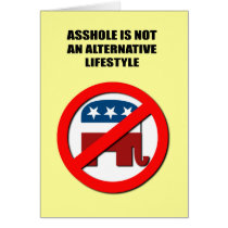Asshole is not an alternative Lifestyle Cards
