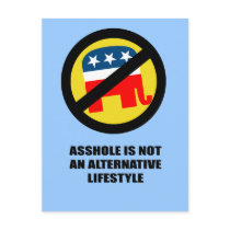 Asshole is not an alternative Lifestyle postcards