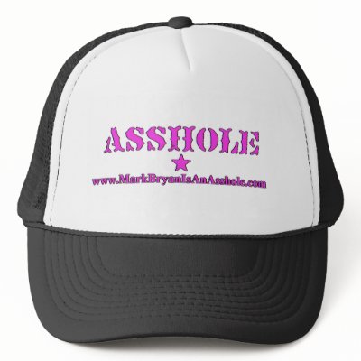 Asshole Pink Trucker Hat by MarkLBryan MarkBryanIsAnAssholecom Logo in 