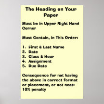 Assignment Information Poster