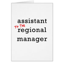 Assistant (to the) Regional Manager Greeting Cards