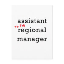 Assistant (to the) Regional Manager Postcard