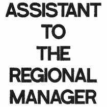 ASSISTANT TOTHE REGIONAL MANAGER embroidered shirts