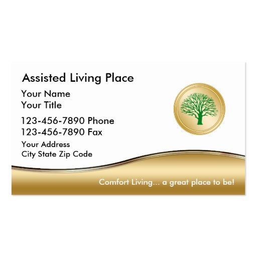 Assisted Living Business Card (front side)