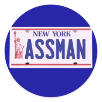 Assman New York License Plate Products stickers