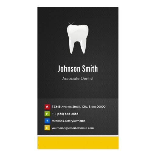 Associate Dentist - Dental Creative Innovative Business Card Templates (front side)