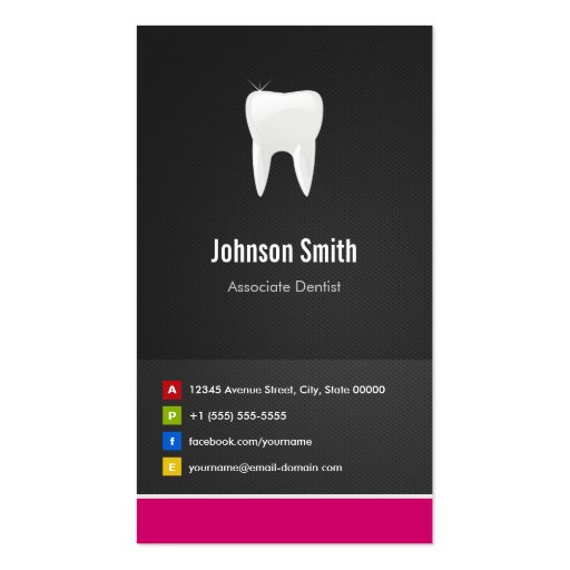 Associate Dentist - Dental Creative Innovative Business Card Template (front side)