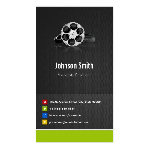 Associate Producer - Premium Creative Innovative Business Cards (front side)