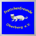 Association logo FFO E.V. blue “ferrets " Posters