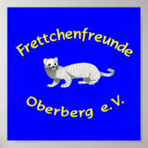 Association logo FFO E.V. blue “ferrets " Posters