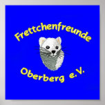 Association logo FFO E.V. blue “head " Poster