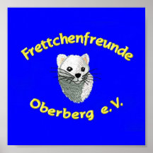 Association logo FFO E.V. blue “head " Poster