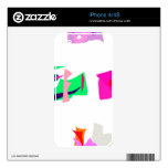 Assorted Abstracts Skin For iPhone 4