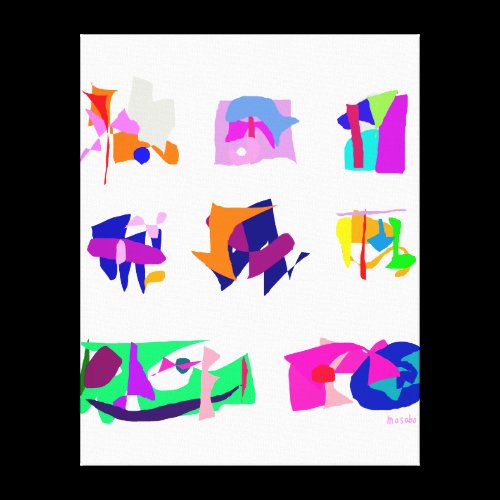 Assorted Abstracts Stretched Canvas Print