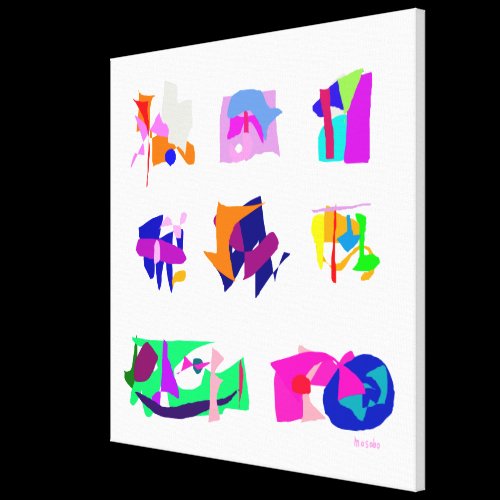 Assorted Abstracts Stretched Canvas Print