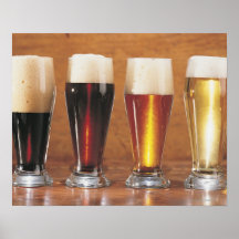Assorted beers and ales print