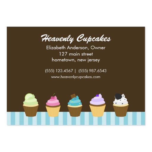 Assorted Cupcakes Business Cards (back side)
