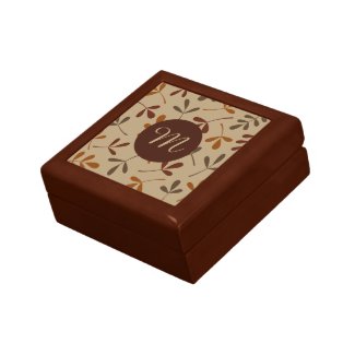 Assorted Fall Leaves Design (Personalized) Trinket Boxes