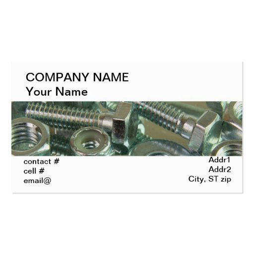 assorted fasteners business card templates