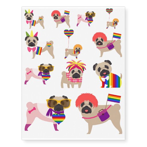 pug temporary tattoos assorted pride pug jpg temporary tattoos zazzle pug temporary tattoos assorted pride pug jpg temporary tattoos zazzle