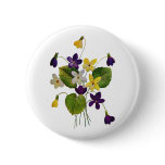 Assorted Wild Violets Done in Crewel Embroidery Buttons