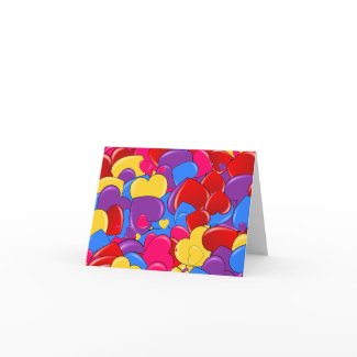 Assortment Candy Coated Valentine Chocolate Hearts card