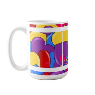 Assortment Candy Coated Valentine Chocolate Hearts mug