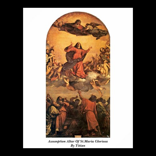 Assumption Altar Of St.Maria Gloriosa By Titian Poster