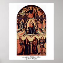 Assumption With Four Saints By Pietro Perugino Print