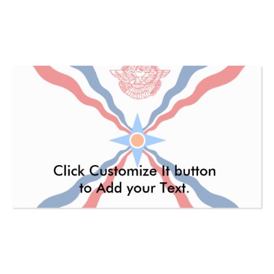 Assyria, Democratic Republic of the Congo Business Card Template by FlagLibrary
