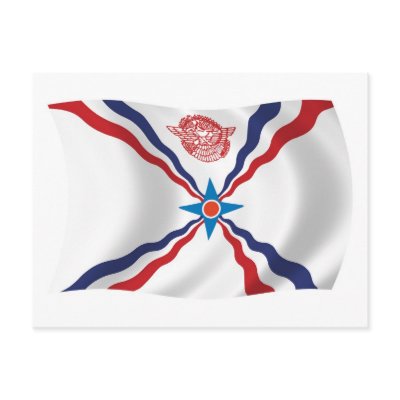Assyrian Nation Flag Postcard by LivingFlags2