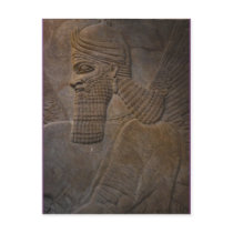 assyrian on the front postcard