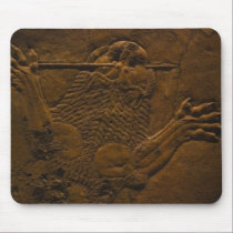 assyrian stone relief in northern mesopotamia mousepads