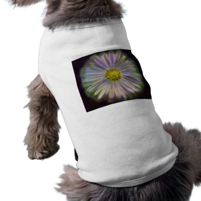 Aster Tataricus Flower With Energy Aura Doggie Shirt by Something4All