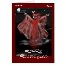 Asterisk Aries, Aries birthday map Cards