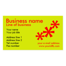 Asterisks Business Card