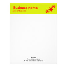 Asterisks Letterhead