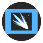 Asteroid In Cerulean Blue Stickers