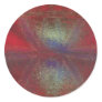 Asteroid Strike Digital Abstract Round Sticker